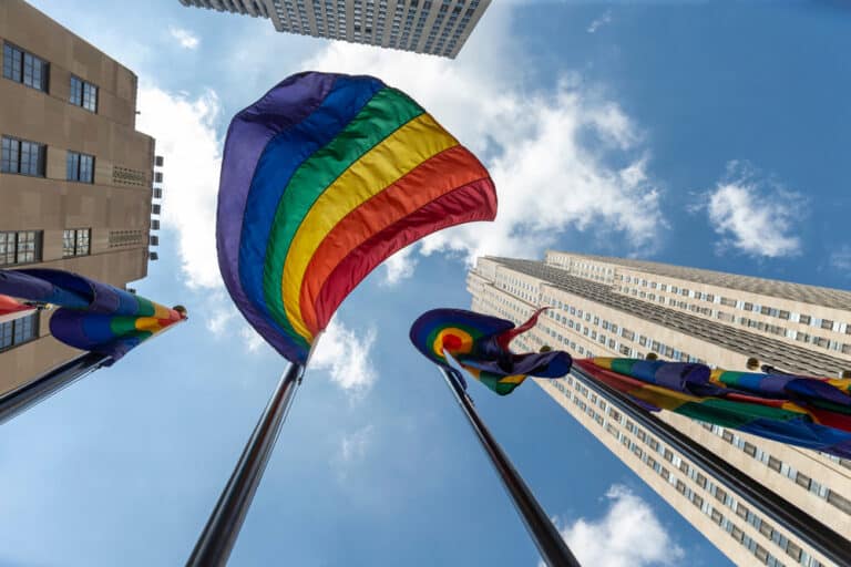 New,York,,Ny,-,June,28,,2020:,Rainbow,Flags,Seen