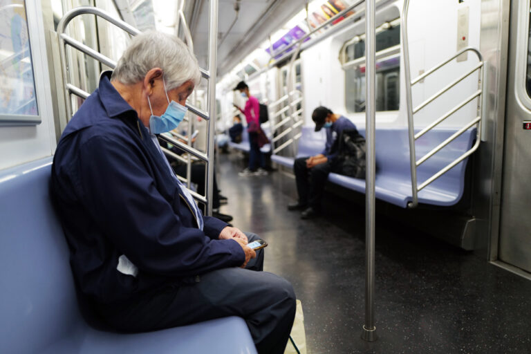 June,09,,2020,Older,Man,Riding,Subway,In,New,York