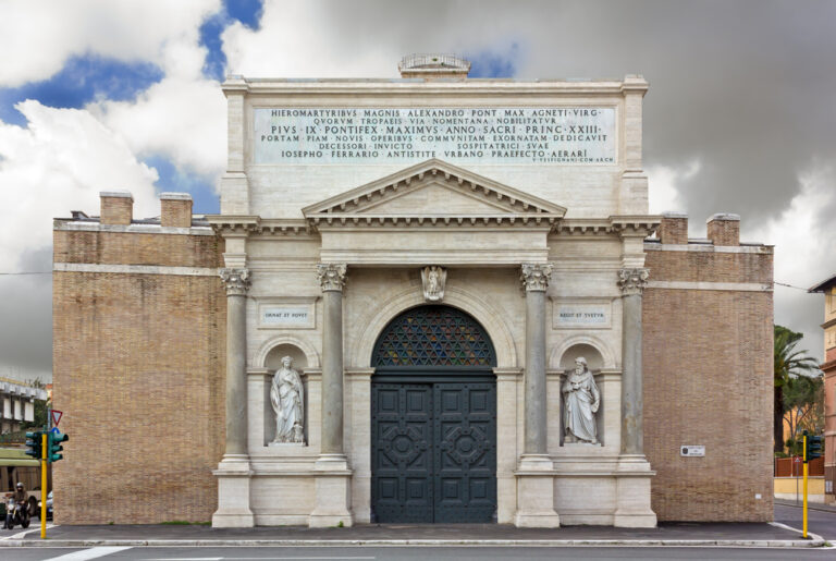 External,Side,Of,Porta,Pia,In,Rome,,Italy