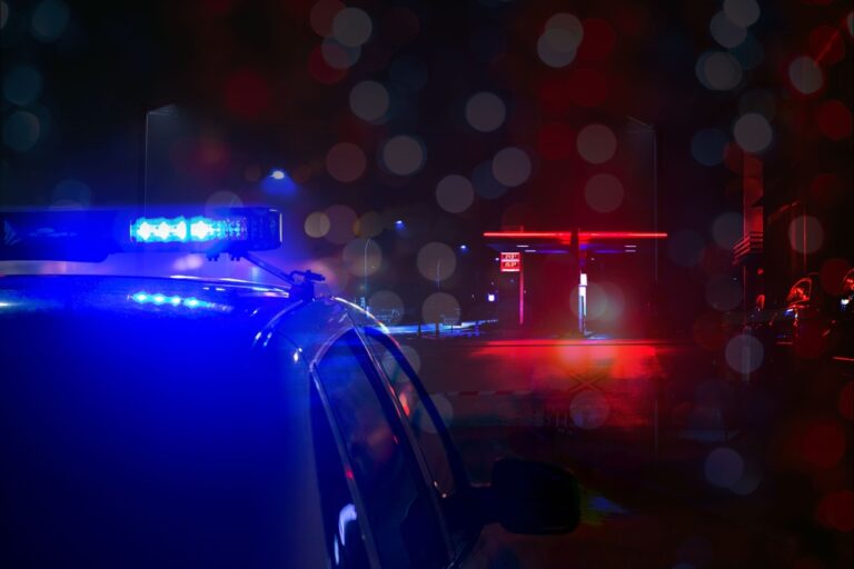 Police,Cars,At,Night