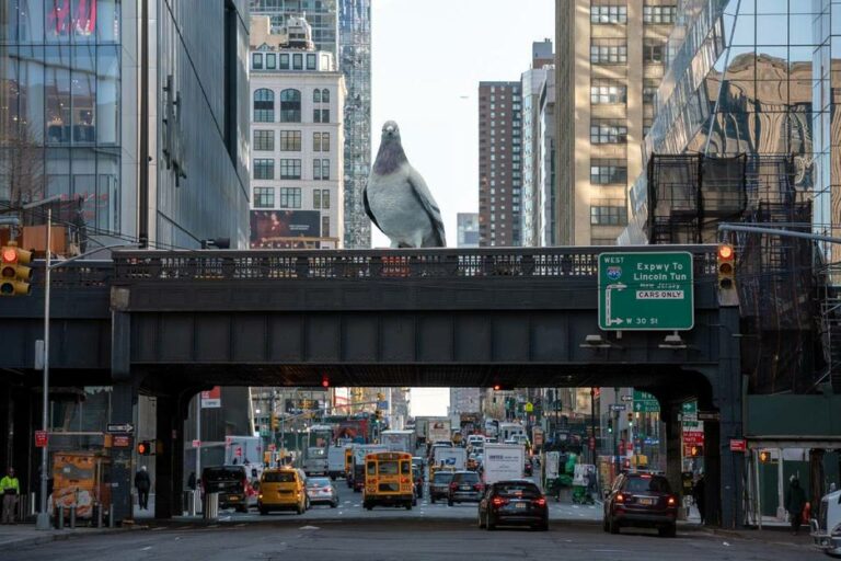 High Line piccioni giganti sospesi
