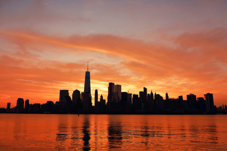 New,York,City,Skyline,Urban,View,At,Sunrise,With,Historical