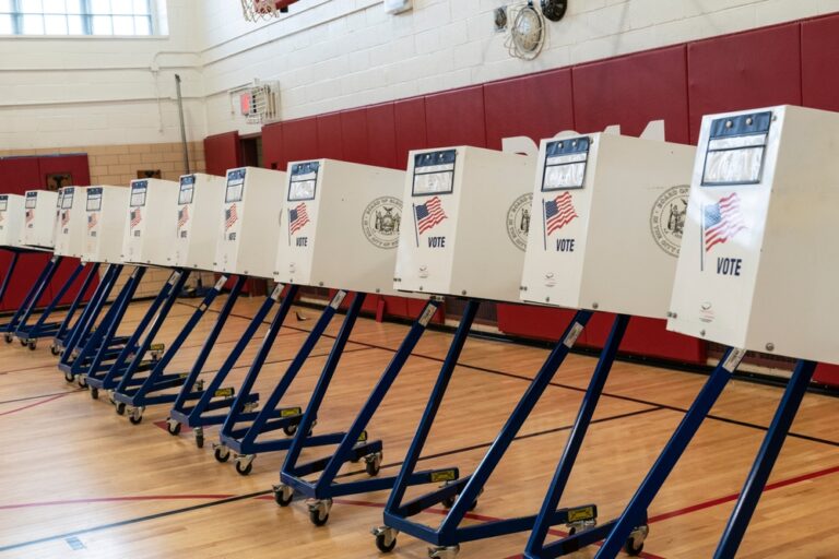 New,York,,Ny,-,August,23,,2022:,Voting,Booths,Seen