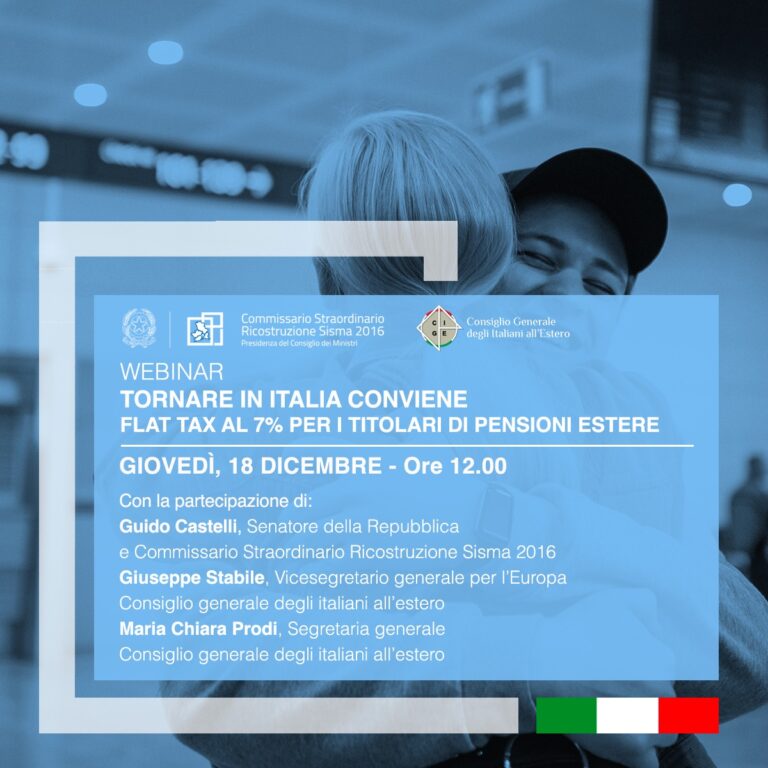 Locandina webinar incentivi al rientro