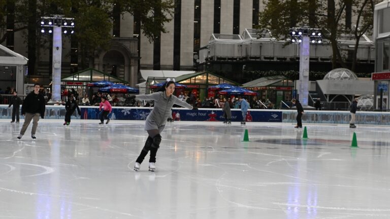 People,Ice,Skate,At,Bryant,Park,Ice,Rink,On,October