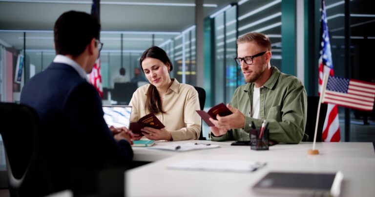 Immigrant,Couple,Meets,With,Us,Attorney,For,Visa,Interview,Process
