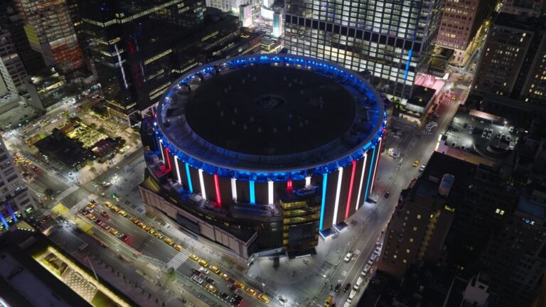 Aerial,View,Shot,Of,New,York,City,,Nyc,,Usa,,Night,