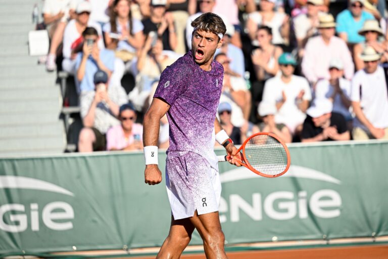 Flavio,Cobolli,Of,Italy,During,The,French,Open,Grand,Slam