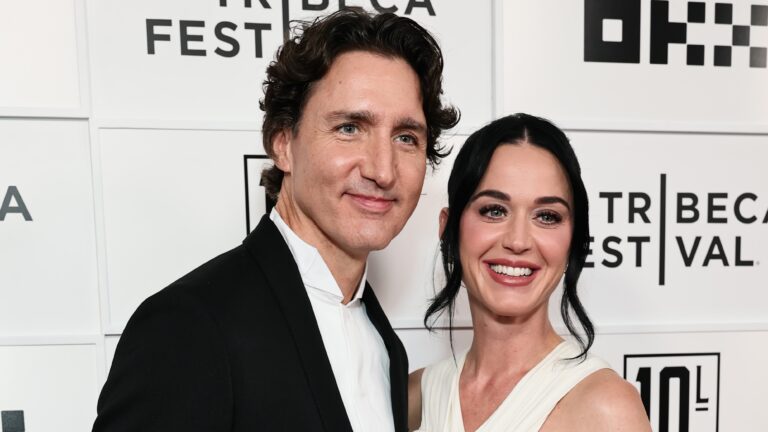 Katy Perry and Justin Trudeu attend _Katy Perry_ The Lifetimes Tour_ Premiere during the 2026 Tribeca Festival5+