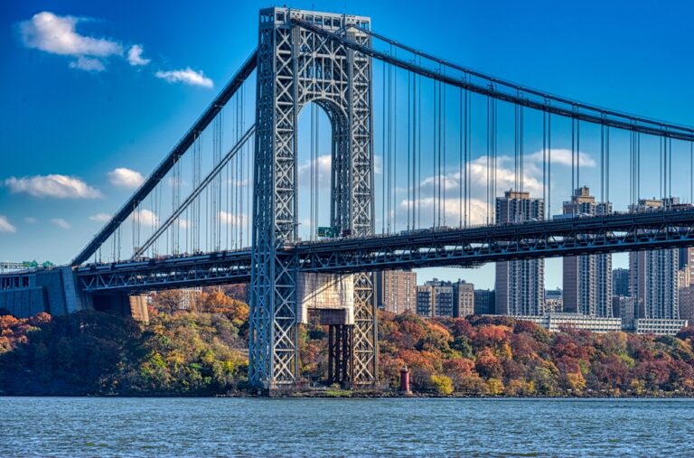 The,East,Tower,Of,The,George,Washington,Bridge,As,Seen
