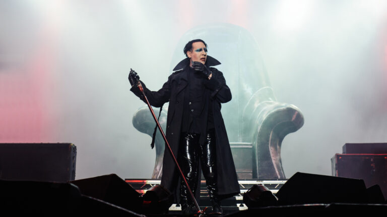 American,Band,Marilyn,Manson,Performing,At,Metaldays,Festival,On,July