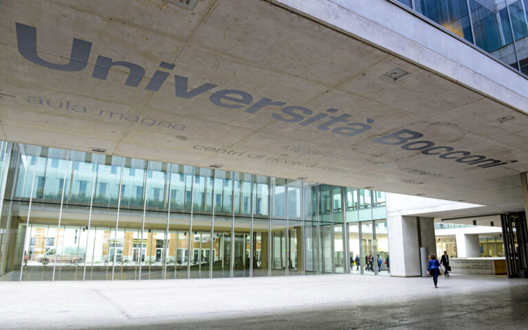 Milan,,Italy-,January,12,,2012:,Bocconi,University,Entrance,,In,Milan