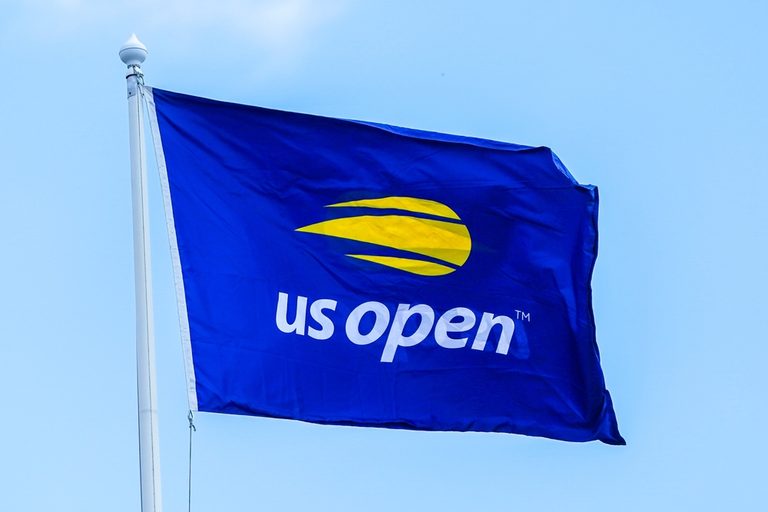 Paris,,France,-,May,31,,2022:,Us,Open,Flag,At