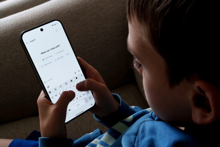 Chatgpt,Interface,Being,Used,By,Young,Boy,On,Smartphone,While